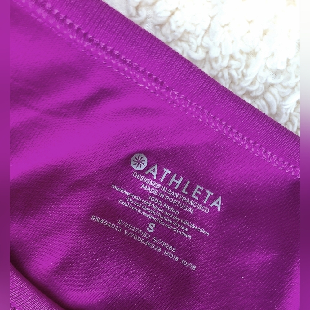 Athleta Purple Eyelet Slit Tunic Size S - Picture 7 of 8